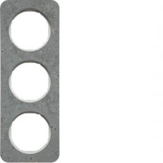 Rámeček, 3-násobný, R.1, beton/bílá lesk BERKER 10132379
