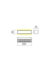 Nástěnné svítidlo AROOS AP LED SMD 12W IP65 CO 3000K REDO 90258