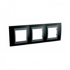 Unica Top Krycí rámeček trojnásobný Rhodium Black/Grafit SCHNEIDER MGU66.006.293