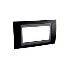 Unica Top rámeček čtyřmodulový Rhodium Black/Grafit SCHNEIDER MGU66.104.293