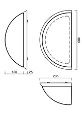 Přisazené svítidlo NELA DL2 13W IP43 3K HF SKLO OPAL bílá OSMONT NEL59454