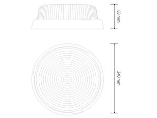 Stropní svítidlo GENTLEMAN MAT LED bez senzoru, teplá, 8W IP44 PANLUX PN31100002