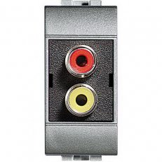 BTICINO LIVINGLIGHT ZÁSUVKA RCA 1MODULOVÁ TECH NT4269R