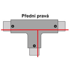 T-spojka 3F PP černá pro lištová svítidl T-LED 105641