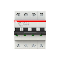 ABB S204MT-C2, čtyřfázový jistič,  2A, C, 10kA, určeno pro drážní aplikace