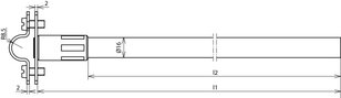 DEHNiso-distanční vzpěra pro prům. 16mm L 1015mm, horní upevňovací prvek 106185
