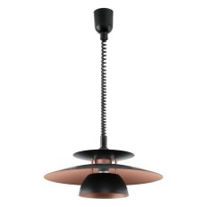 Závěsné stahovací svítidlo BRENDA 1xE27 černá/měď 60W IP20 EGLO 31666