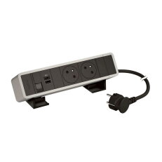 ONDESK 2X2PT USB AC RJ45 C6 FT ČER/HLI