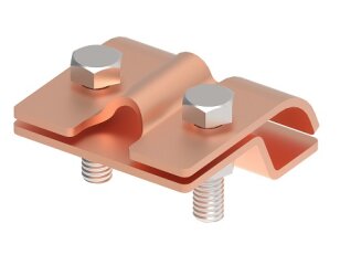 Okapová svorka 2šroubová na drát 8/10mm, materiál Cu GROMTOR 114214