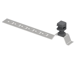Plastový držák s příchytkou L210 pod střešní krytinu na drát d8mm Inox/plast