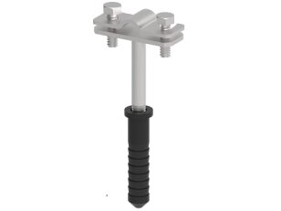 Držák vedení s hmoždinkou L100, drát 8/10mm, hmoždinka 60mm, inox V2A 311113