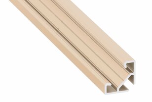 Rohový hliníkový profil AL-PROFIL AJAR LIGHT IVORY LACQUERED 1M GXLP1108