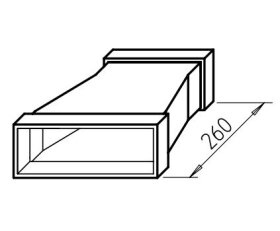 Ploché plastové potrubí - redukce  FK-RA 200/150 HELIOS 2933
