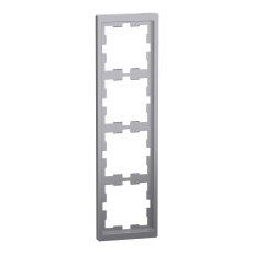 Rámeček Merten D-Life, čtyřnásobný, stainless steel, plast MEG4040-6536