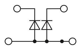 Řadová svornice elektronického prvku PTTB 2,5-2DIO/U-OL/U-OR 3211445