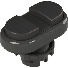 Dvojité tlačítko d22mm, plast, černá, IP67 PIZZATO E21PDBL10111