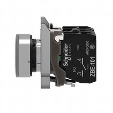 Schneider xB4BW31B5 Ovládač stiskací prosvětlený,lícující,1 Z+1V,24V,bílý