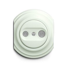Účastnická zásuvka GREENLUX KLIKLAP MZ/TV/P Mint green, TV+R (průběžná)