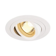 NEW TRIA GU10 zapustna kruhova matna bila 230V GU10 halogen 50W SLV 113510