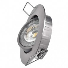 LED bodové svítidlo SIMMI stříbrné, kruh 5W teplá bílá EMOS ZD3221