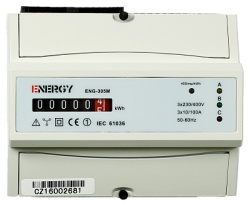 E383 Elektroměr ENG-305M, 3f.1s. 10 - 100A, neověřený