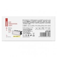 LED orientační vestavné svítidlo AMAL 123x53, 1,5W tep. bílá,IP65 EMOS ZC0108