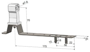 podpěra  PV 22 plast FeZn /101333/