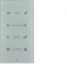 Senzor skleněný 4-násobný komforní 8-30V= TS Sensor sklo alu BERKER 75144134