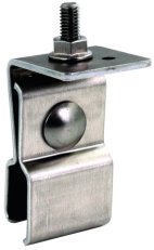 Držák pro kovovou střechu s hranatým falcem (Zambelli RIB-ROOF) 18/22mm Nerez