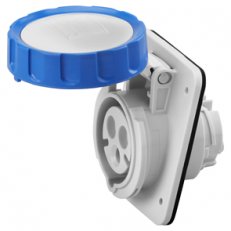 Zásuvka zapuštěná, 10° 2pól.+E 16A 230V 6H IP67 GEWISS GW62227H