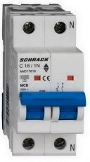 Instalační jistič AMPARO 10kA, C 16A, 1+N SCHRACK AM017616--