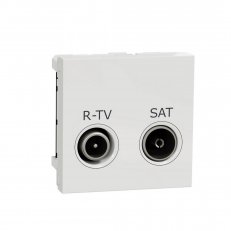 Nová Unica Zásuvka TV-R/SAT individuální 2 dB, 2M, Bílá SCHNEIDER NU345418
