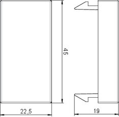 OBO 6117416 Zaslepovací kryt 1/2 modul ADP-B AL0.5