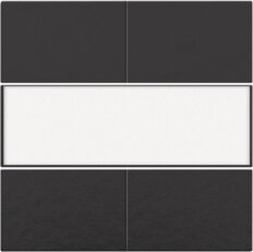 Středový kryt 4xbezpot.tlačítko 24V+LABEL-BAKELITE PIANO BLACK NIKO 200-40250