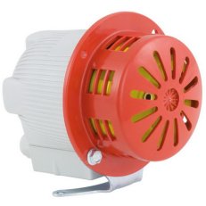 Siréna motorová MINICELERE BA 24 V, DC, IP43, 95 dB, M12, světle šedá, 1 tón