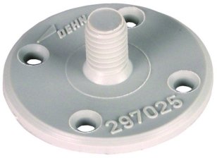Montážní základna D 100mm, plast se svorníkem M8, se čtyřmi otvory pro upevnění