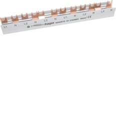 Hřebenová přípojnice 3P+N, 16mm2/12mod. pro 6ks přístrojů 1+N HAGER KDN451D