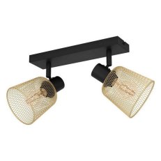 Bodové svítidlo COSLADA E27 černá/mosaz 2X40W IP20 EGLO 900694