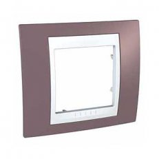 Unica Plus Krycí rámeček jednonásobný, Mauve/Polar SCHNEIDER MGU6.002.876