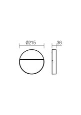 Nástěnné svítidlo EVEN AP L LED SMD 9W IP54 DG 3000K REDO 9624