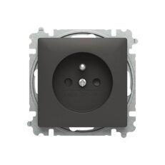 ABB ZONI Zásuvka s clonkami matná černá 6619T-A06657 237