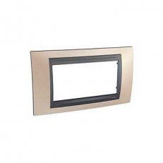 Unica Top Krycí rámeček čtyřmodulový, Onyx Copper/Grafit SCHNEIDER MGU66.104.296