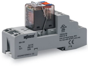 Reléový modul, vstupní jmenovité napětí DC 220 V, 4 přepínací kontakty, šedá