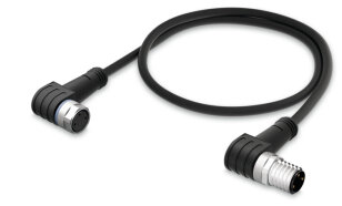 Kabel pro senzor/akční člen, Zásuvka M8,  úhlová, Zástrčka M8,  úhlová 3pól.