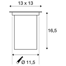 DASAR 80 QPAR51 ctvercova ocel 230V GU10 35W IP67 SLV 229324