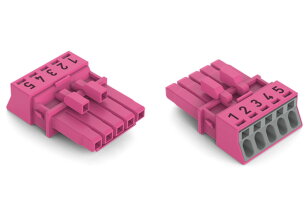 Zdířka 5pól. Kód. B Růžová WAGO 890-285