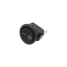 Vypínač kolébkový kulatý 2A/250V/16-B OFF-ON černý T-LED 113110