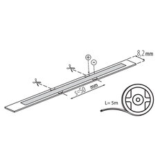 LED pásek LCOB 10W/M 24 IP65-WW COB, KANLUX 33352