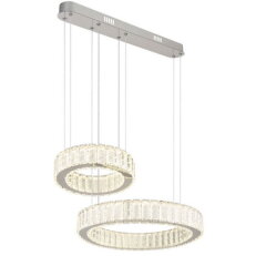 Závěsné svítidlo GLOBO MUCKY chrom/křišťál LED 80W 230V, 563-4405lm 2700-6000K