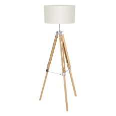 Stojací svítidlo LANTADA NATUR/chrom/béžová 1X60W IP20 EGLO 44114